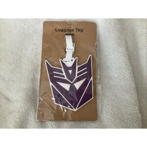 Transformers Decepticon Luggage Tag Silicone Travel Bag Identification Label NIP